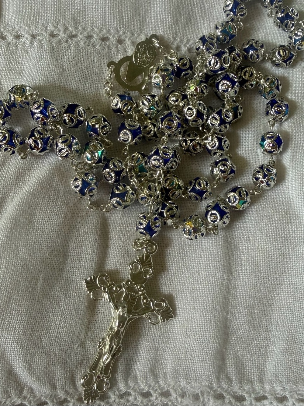 Authentic Turquish Artisan Beaded crucifix Handcrafted in Ephesus - Picture 3 of 8